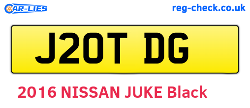 J20TDG are the vehicle registration plates.