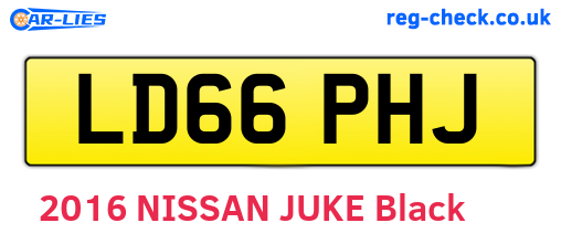 LD66PHJ are the vehicle registration plates.