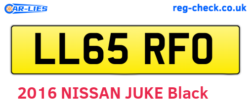 LL65RFO are the vehicle registration plates.