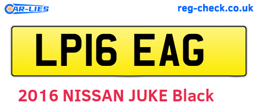 LP16EAG are the vehicle registration plates.