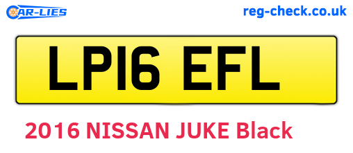 LP16EFL are the vehicle registration plates.