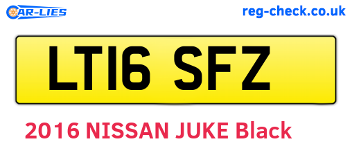 LT16SFZ are the vehicle registration plates.