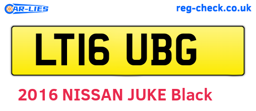 LT16UBG are the vehicle registration plates.