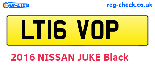 LT16VOP are the vehicle registration plates.