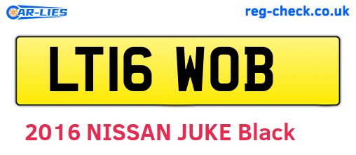 LT16WOB are the vehicle registration plates.