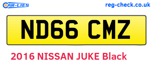 ND66CMZ are the vehicle registration plates.