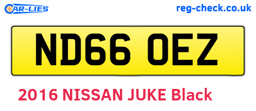ND66OEZ are the vehicle registration plates.