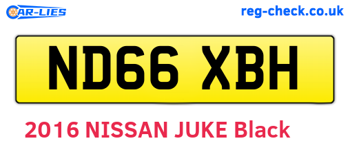 ND66XBH are the vehicle registration plates.