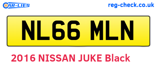 NL66MLN are the vehicle registration plates.
