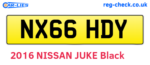 NX66HDY are the vehicle registration plates.
