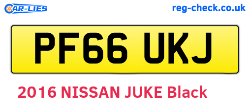 PF66UKJ are the vehicle registration plates.