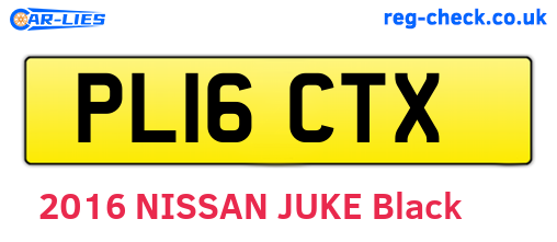 PL16CTX are the vehicle registration plates.