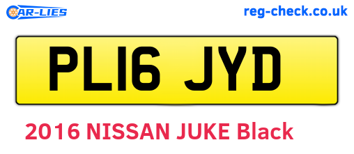 PL16JYD are the vehicle registration plates.