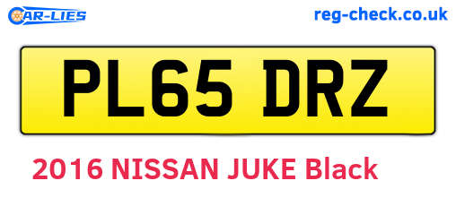 PL65DRZ are the vehicle registration plates.