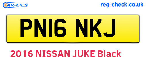 PN16NKJ are the vehicle registration plates.