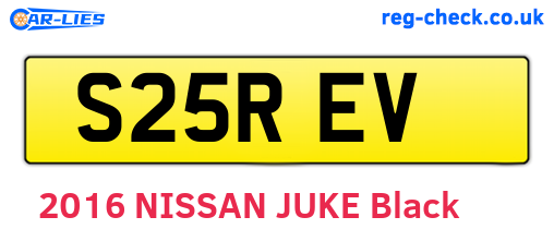 S25REV are the vehicle registration plates.