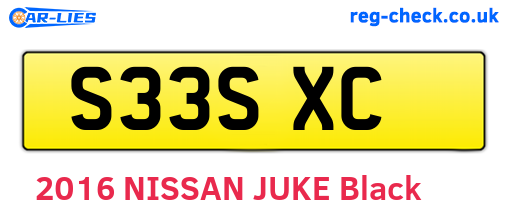 S33SXC are the vehicle registration plates.