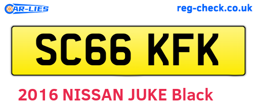 SC66KFK are the vehicle registration plates.