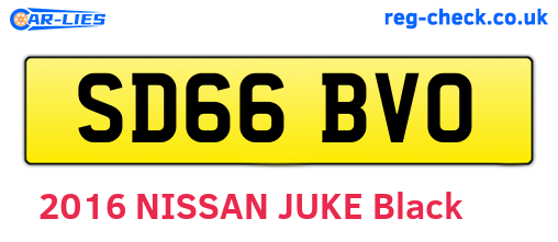 SD66BVO are the vehicle registration plates.