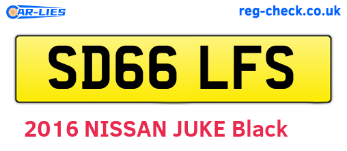 SD66LFS are the vehicle registration plates.