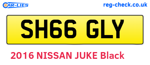 SH66GLY are the vehicle registration plates.