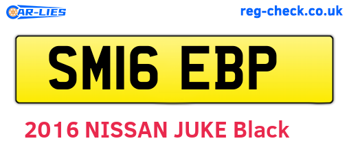 SM16EBP are the vehicle registration plates.