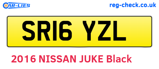 SR16YZL are the vehicle registration plates.