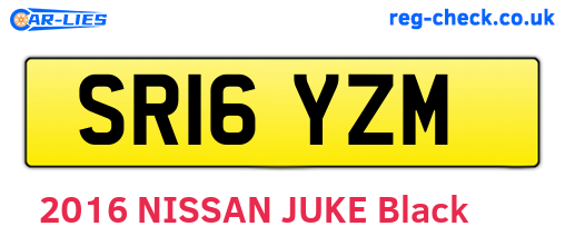 SR16YZM are the vehicle registration plates.