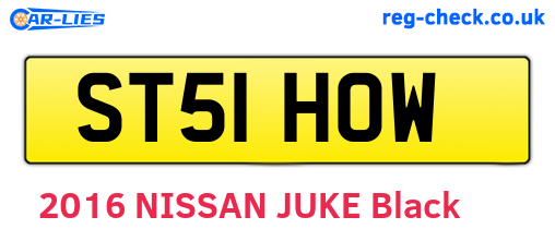ST51HOW are the vehicle registration plates.