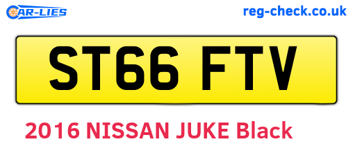 ST66FTV are the vehicle registration plates.