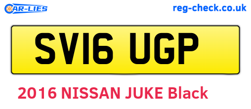 SV16UGP are the vehicle registration plates.