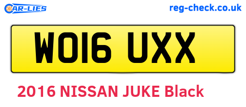 WO16UXX are the vehicle registration plates.