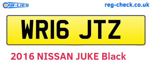WR16JTZ are the vehicle registration plates.