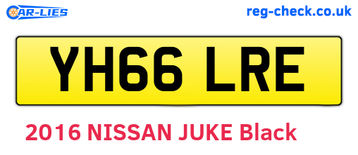 YH66LRE are the vehicle registration plates.