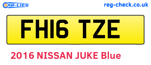 FH16TZE are the vehicle registration plates.