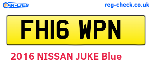 FH16WPN are the vehicle registration plates.