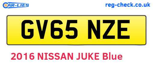 GV65NZE are the vehicle registration plates.