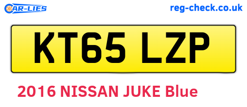 KT65LZP are the vehicle registration plates.