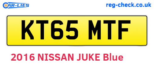 KT65MTF are the vehicle registration plates.