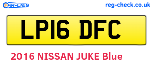 LP16DFC are the vehicle registration plates.