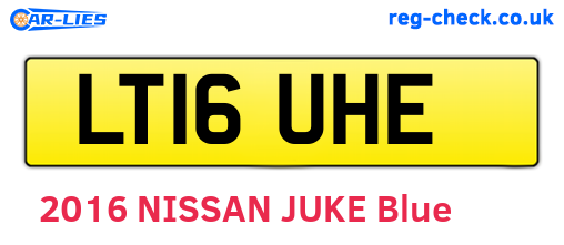 LT16UHE are the vehicle registration plates.