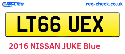 LT66UEX are the vehicle registration plates.