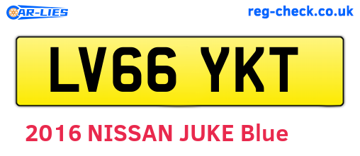 LV66YKT are the vehicle registration plates.
