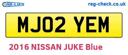 MJ02YEM are the vehicle registration plates.