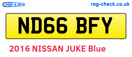 ND66BFY are the vehicle registration plates.