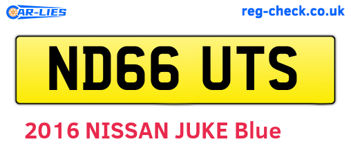 ND66UTS are the vehicle registration plates.