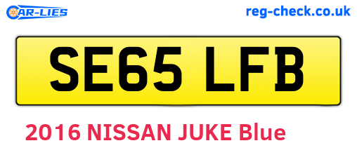 SE65LFB are the vehicle registration plates.