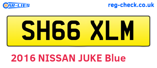 SH66XLM are the vehicle registration plates.