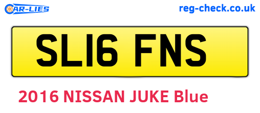 SL16FNS are the vehicle registration plates.