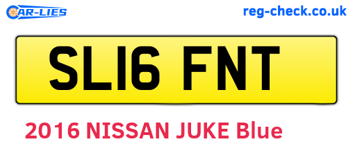 SL16FNT are the vehicle registration plates.